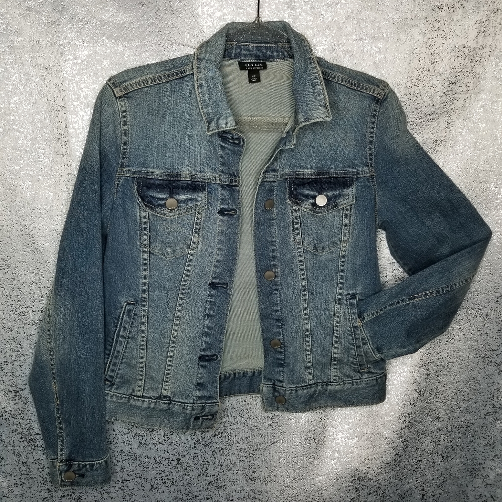 NWT a.n.a Denim Blue Jean Jacket w Pockets Size XS